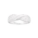 Silver-Hammered-Polished-Crossover-Ring Sale