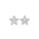 Silver-CZ-Petal-Flower-Studs Sale