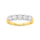 9ct-Gold-Diamond-Claw-Set-Band Sale