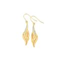 9ct-Gold-Tri-Tone-Flame-Drop-Earrings Sale