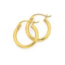 9ct-Gold-2x10mm-Polished-Hoop-Earrings Sale