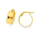 9ct-Gold-6x12mm-Flat-Hoop-Earrings Sale
