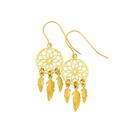 9ct-Gold-Dream-Catcher-Drop-Earrings Sale