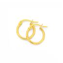 9ct-Gold-9mm-Patterned-Hoop-Earrings Sale