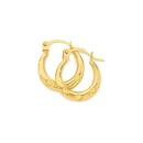 9ct-Gold-Triple-Heart-Mini-Creole-Earrings Sale