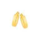 9ct-Gold-4x12mm-Half-Round-Hoop-Earrings Sale