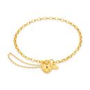 9ct-Gold-19cm-Hollow-Belcher-Padlock-Bracelet Sale