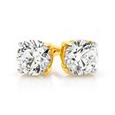 9ct-Gold-Cubic-Zirconia-Stud-Earrings Sale