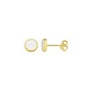 9ct-Gold-Round-Mother-of-Pearl-Stud-Earrings Sale