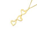 9ct-Gold-Triple-Open-Hearts-Pendant Sale
