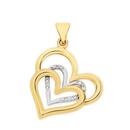 9ct-Gold-Diamond-Triple-Heart-Pendant Sale