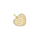 9ct-Gold-Diamond-Leaves-Filigree-Heart-Pendant Sale