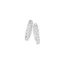 Silver-CZ-Claw-Set-Fancy-Side-Hoop-Earrings Sale