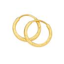 9ct-Gold-10mm-Diamond-Cut-Polished-Flexi-Hoop-Earrings Sale