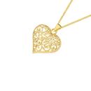 9ct-Gold-Filigree-Heart-Pendant Sale