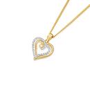 9ct-Gold-Diamond-Heart-Pendant Sale