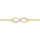 9ct-Gold-Diamond-Infinity-Link-Bracelet Sale