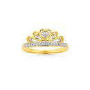 9ct-Gold-Diamond-Crown-Ring Sale