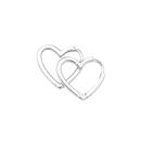 Sterling-Silver-Polished-Heart-Huggies Sale