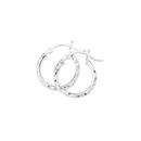 Sterling-Silver-2x16mm-Diamond-cut-Hoop-Earrings Sale