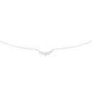 Sterling-Silver-45cm-Five-Cubic-Zirconia-Elegant-Necklet Sale