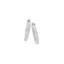 Silver-CZ-3x25mm-Hoop-Earrings Sale