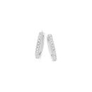 Sterling-Silver-Cubic-Zirconia-2x14mm-Fine-Claw-Huggie-Earrings Sale
