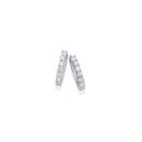 Silver-CZ-32x19mm-Claw-Front-Huggie-Earrings Sale