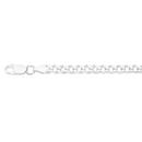 Sterling-Silver-19cm-Diamond-Cut-Bevel-Italian-Curb-Bracelet Sale