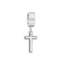 Stainless-Steel-Matte-Single-Huggie-Cross-Drop-Gents-Earring Sale
