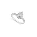 9ct-White-Gold-Diamond-Pear-Cluster-Ring Sale