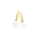 9ct-Gold-Cultured-Freshwater-Pearl-Hook-Earrings Sale