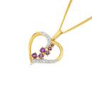 9ct-Gold-Amethyst-Diamond-Pendant Sale