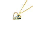 9ct-Gold-Multi-Topaz-Diamond-Heart-Penant Sale