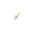 9ct-Gold-Cubic-Zirconia-Claw-Set-Cross-Pendant Sale