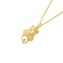 9ct-Gold-Polished-Stardust-Twin-Cats-Pendant Sale