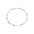 Silver-22cm-Solid-31-Figaro-Bracelet Sale