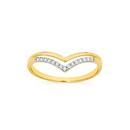 9ct-Gold-Diamond-Double-V-Shape-Ring Sale