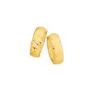 9ct-Gold-5x12mm-Diagonal-Diamond-cut-Huggie-Earrings Sale