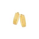 9ct-Gold-6mm-Diamond-Cut-Oval-Hoop-Earrings Sale