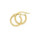 9ct-Gold-15x10mm-Diamond-Cut-Hoop-Earrings Sale