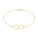 9ct-Gold-19cm-Interlocking-Rings-Trace-Bracelet Sale