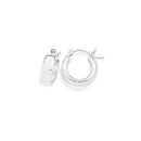 Silver-5x15mm-Half-Round-Hoop-Earrings Sale