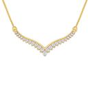9ct-Gold-Diamond-V-Shape-Necklet Sale