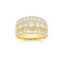 Alora-10ct-Gold-Lab-Grown-Diamond-Bezel-Three-Row-Band Sale