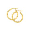 9ct-Gold-15mm-Diamond-cut-Hoop-Earrings Sale