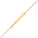 9ct-Gold-14cm-Figaro-31-Butterfly-Charm-ID-Bracelet Sale