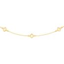 9ct-Gold-45cm-Multi-Open-Clover-Necklet Sale
