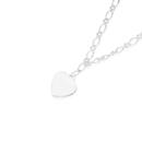 Sterling-Silver-19cm-Heart-Charm-Figaro-Bracelet Sale