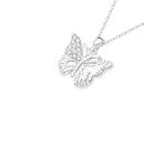 Sterling-Silver-Cubic-Zirconia-Monarch-Butterfly-Pendant Sale